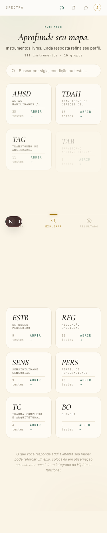 Spectra — Explorar instrumentos